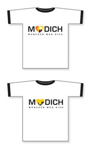 Shirt "München mag Dich" - T-Shirt in klassischem Weiss